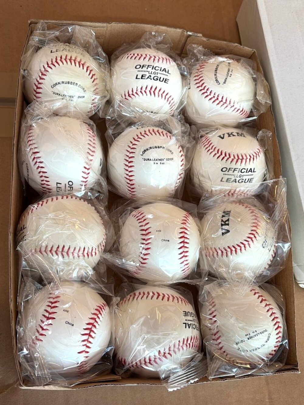 Official League Baseballs 9" 5 oz Cork Rubber Core Lot of 12 New NOS